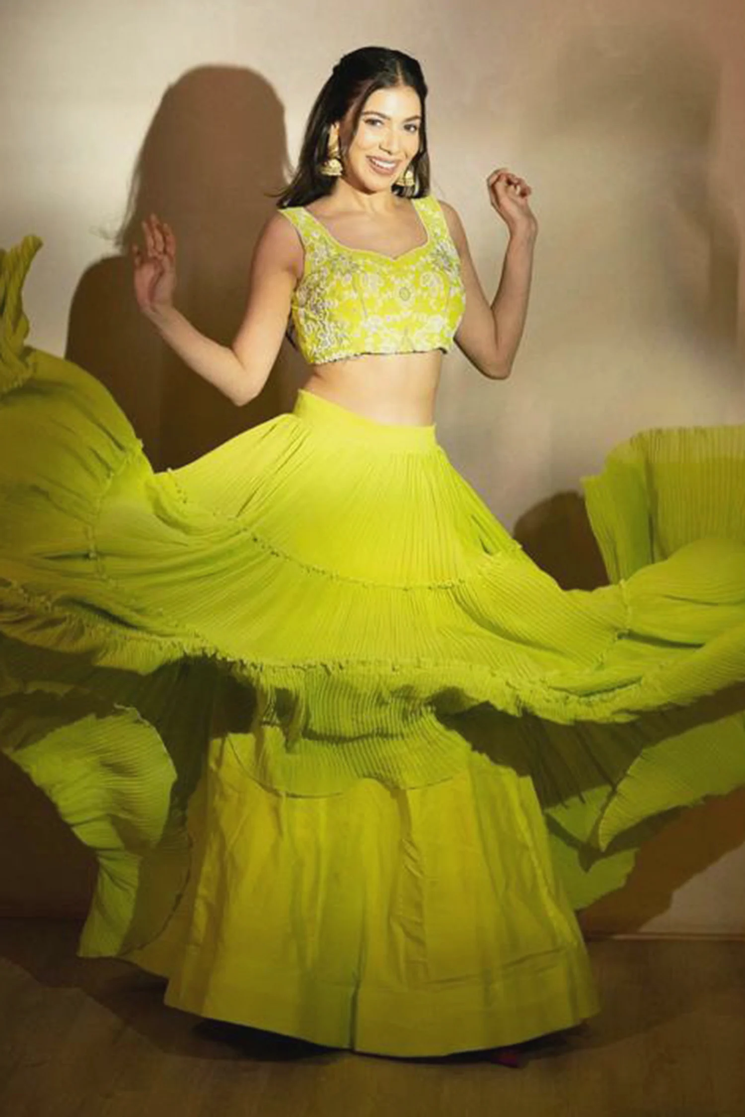 Pleated Lehenga Set