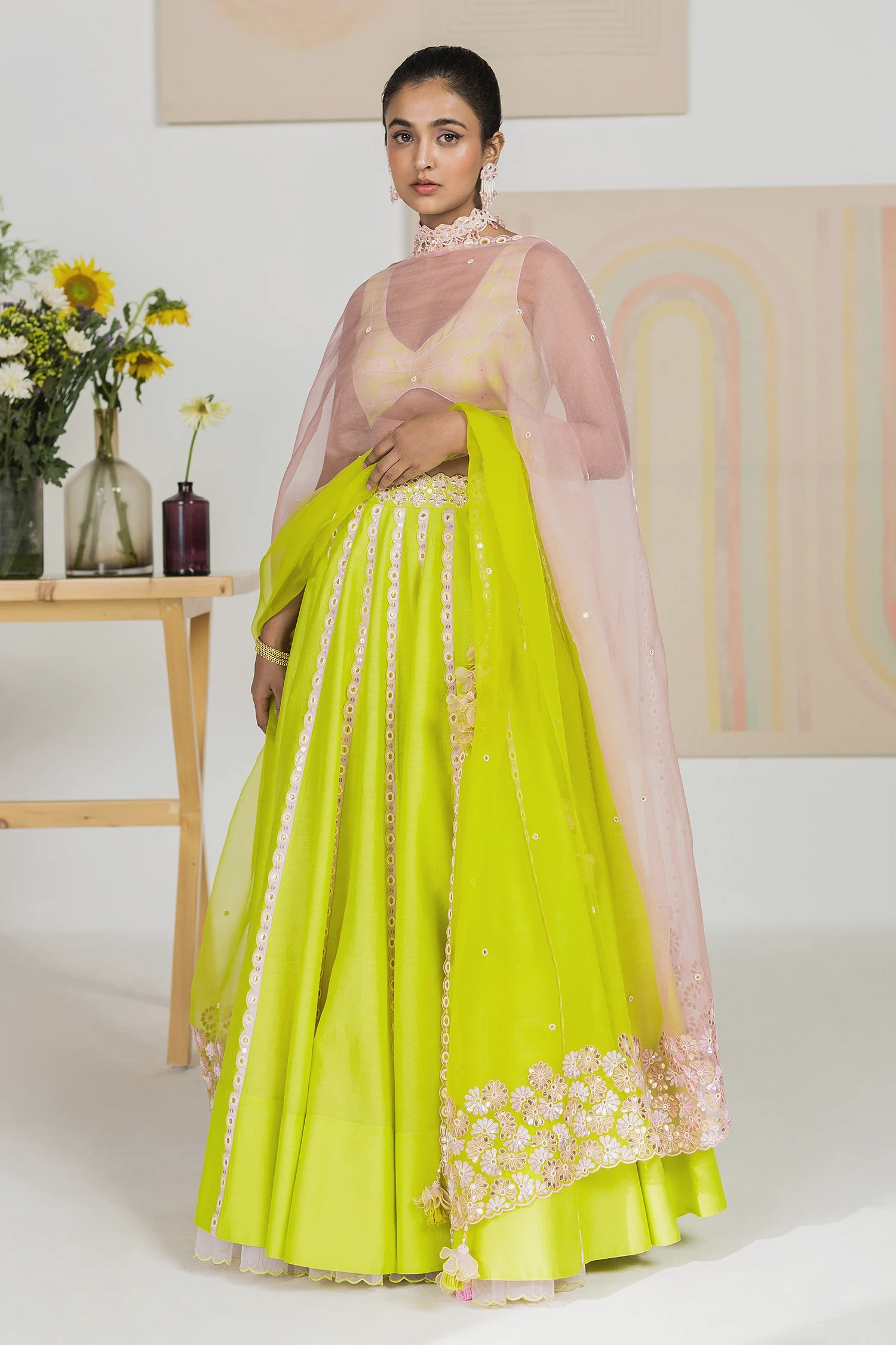 Gota Embroidered Lehenga Set