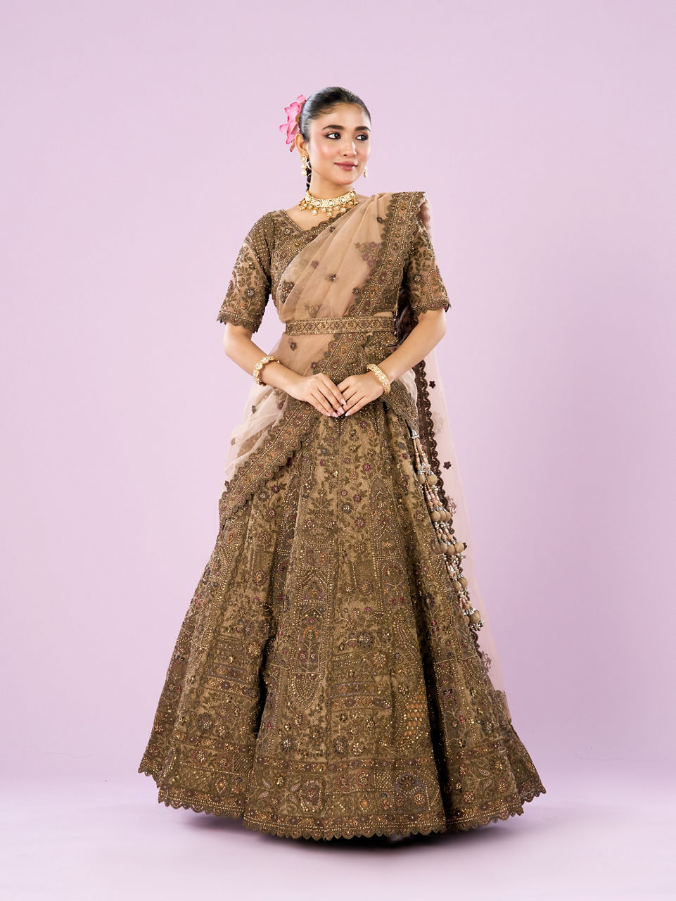 Exquisite Fawn Delight Lehenga