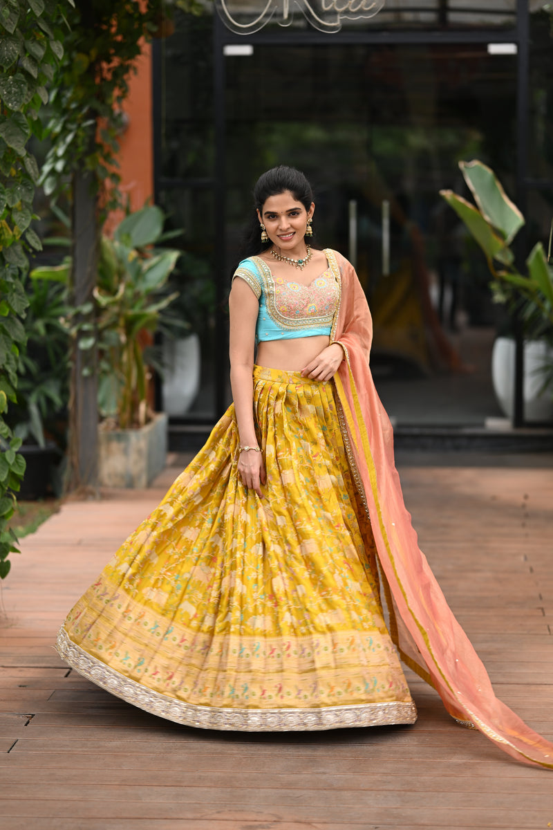 The Turquoise Dawn Lehenga