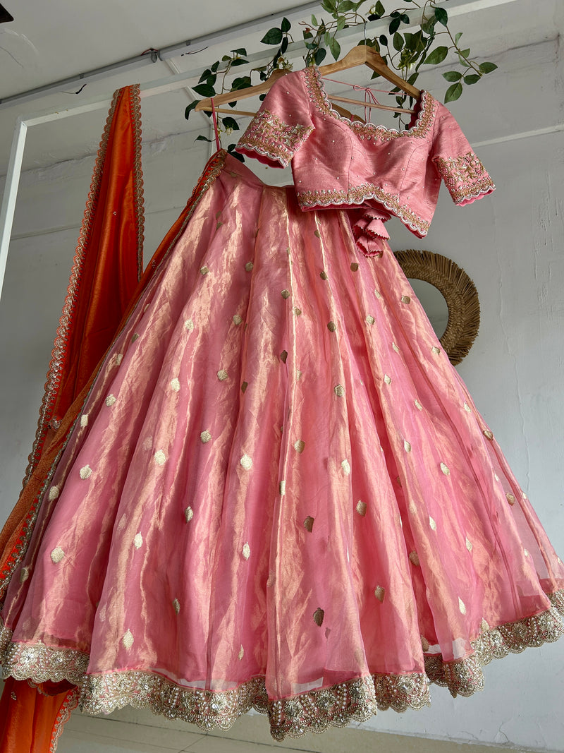 Tissue lehengas